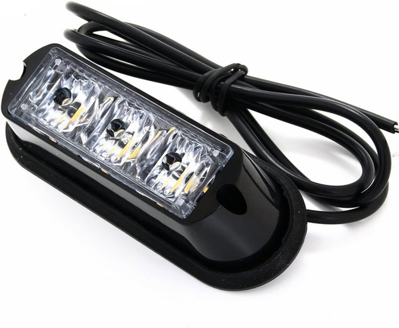 (2PCS) 3-LED Strobe Light Amber Waterproof Emergency Beacon Flash Lights,Purishion Caution Bar 12 Different Flashing Car SUV Pickup Truck Van¡­