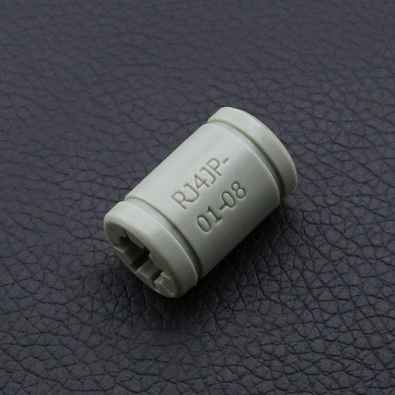 RJ4JP-01-08 Linear Bearing 3D Printer Replacement LM8UU Bearing 8mm Inner Shaft 15mm Outer Diameter 24mm Length 10-Pack