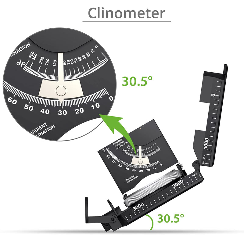 Proster IP65 Compass with Sighting Clinometer Professional Military Compass Metal Camping Compass Waterproof with Carry Bag for Camping Hunting Hiking Geology Activities Black Compass