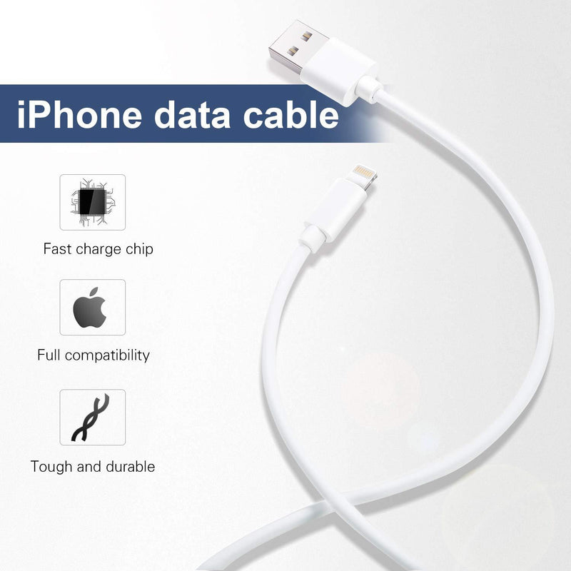 iPhone Charger, 6Pack 3FT Lightning Cable Sundix iPhone Charger Cable Charging Cord Compatible iPhone 13/12/12Pro/12ProMax/11/11Pro/11Pro MAX/XS/XS MAX/XR/X/8/8Plus/7/7Plus and More white
