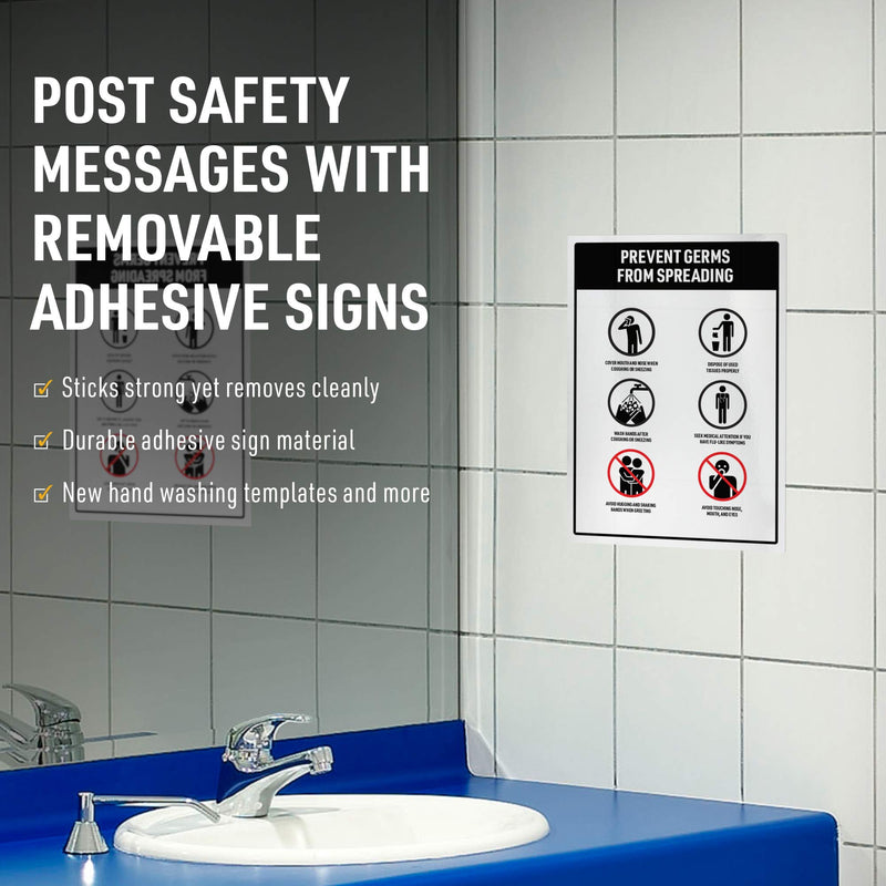 Avery Printable Warning Signs, 7" x 10", Water/Chemical Resistant, 15 Removable Labels (61515) 7" x 10" 15 Labels