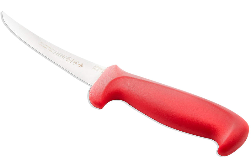 Mundial 5600 Series 6 in Curved Semi-Stiff Boning Knife with Red Handle