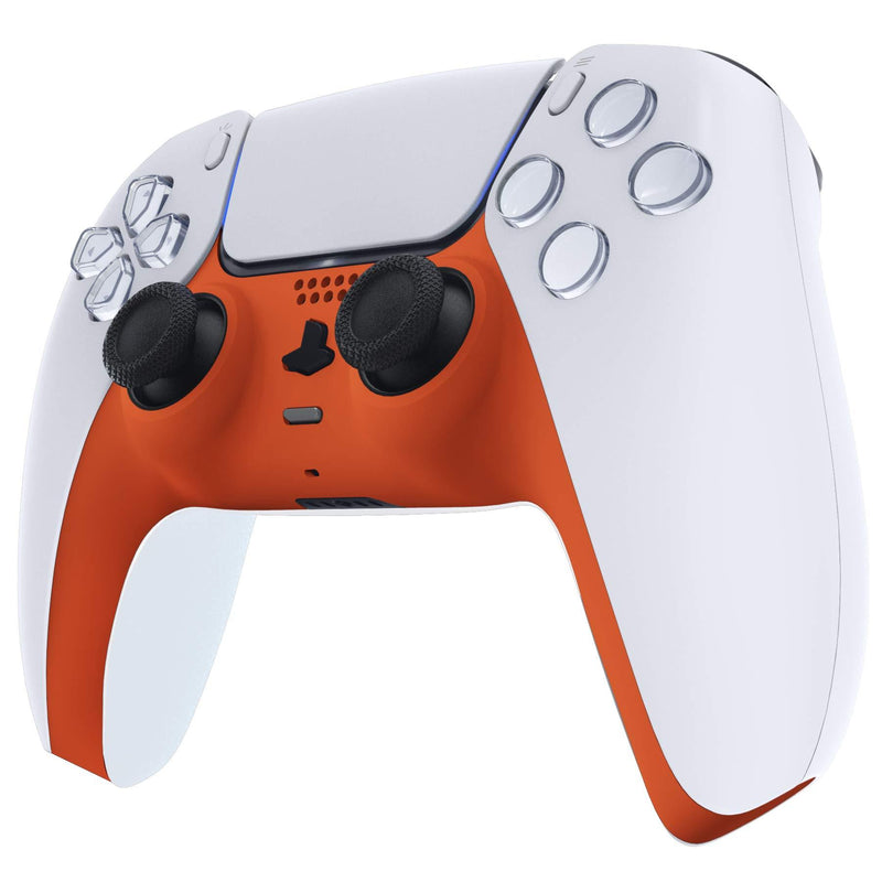 eXtremeRate Orange Decorative Trim Shell for PS5 Controller, Soft Touch DIY Replacement Clip Shell, Custom Plates Cover for Playstation 5 Controller w/Accent Rings - Controller NOT Included