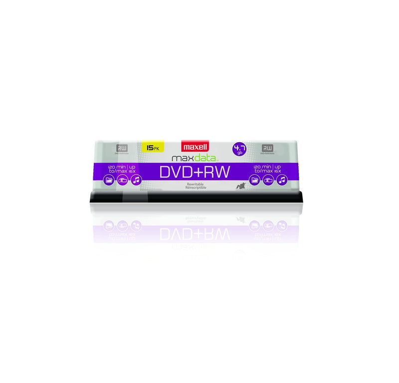 Maxell 634046 Rewritable Recording Format Superior Archival Life 4.7Gb DVD+RW Disc Archive and Capture High Capacity Files