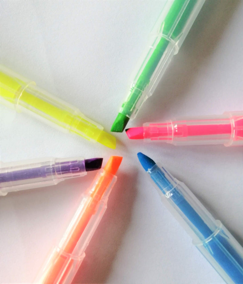 Highlighters 6 colors, 6 pack