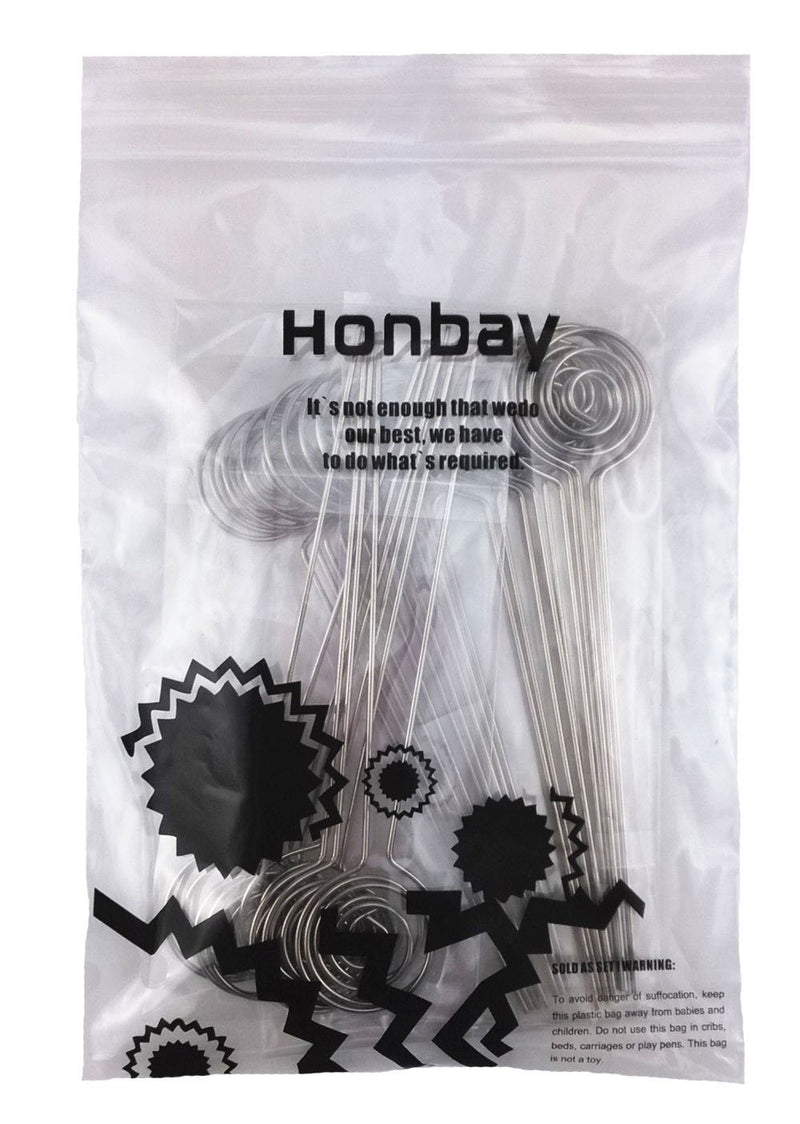 Honbay 30pcs DIY Round Shape Ring Loop Craft Wire Clip Table Card Note Photo Memo Holder Metal Clamp Clay Cake Decoration Accessories