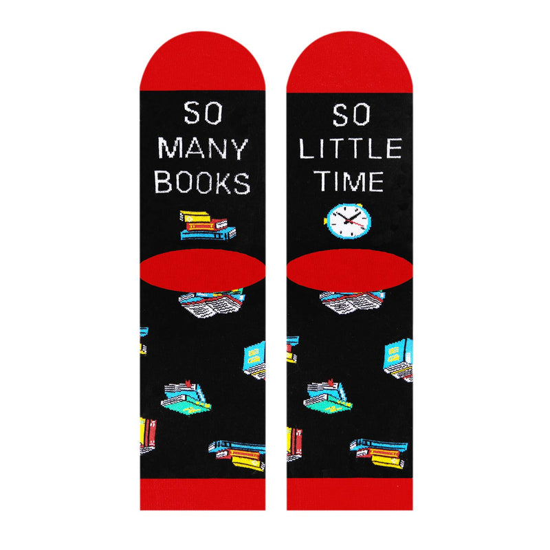 HAPPYPOP Women If You Can Read This Shhh I'm Reading Cupcake Cookies Sushi Pizza Socks Gift Box 2 Pack Read Book 2pack