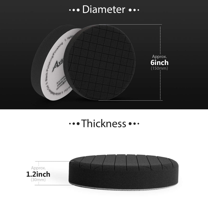 AVID POWER 6 Inch Buffing Polishing Pads 5Pcs for 6 Inch Backing Plate, Compound Buffing Sponge Pads for Car Buffer Polisher Compounding, Polishing and Waxing