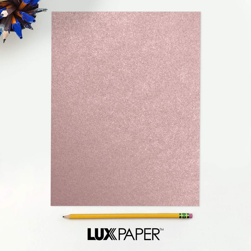 LUXPaper 8.5” x 11” Paper for Crafts and Printing in Misty Rose Metallic - Sirio Pearl®, Scrapbook and Office Supplies, 50 Pack (Rose) 50 Qty. Misty Rose Metallic - Sirio Pearl?