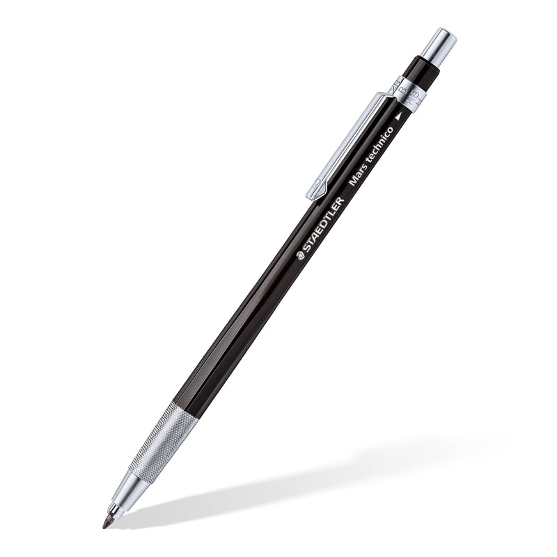 STAEDTLER 780 C BKP6 Mars Technico Mechanical Pencil with HB Lead and Eraser,Black