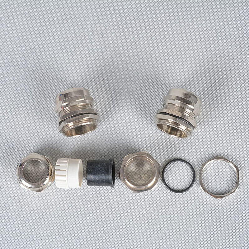 E-outstanding PG11 Metal Cable Gland 5PCS PG11 5-10mm Wire Range Metal IP68 Waterproof Connectors Joint Fastener Locknut Stuffing Cable Gland