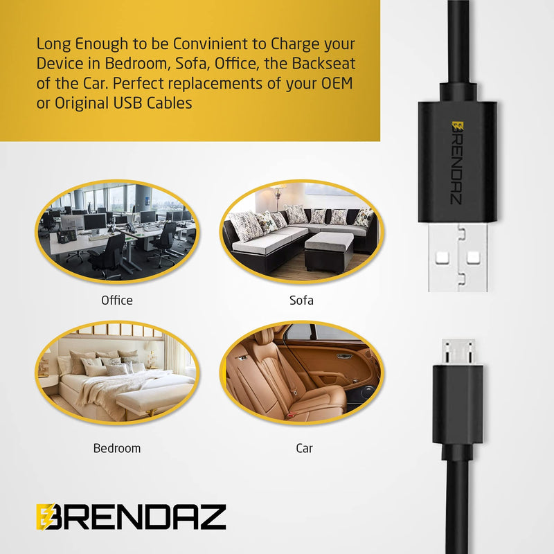 BRENDAZ Compatible Canon Camera USB Cable for Canon EOS M50 Mirrorless, EOS 90D Cameras, USB 2.0 Cable Micro USB (15-Feet) 15-Feet