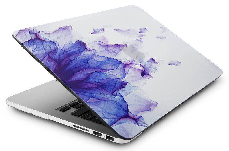 KECC Compatible with MacBook Air 13 inch Case (2010-2017 Release) A1369/A1466 Plastic Hard Shell + Keyboard Cover + Sleeve (Purple Flower) Purple Flower