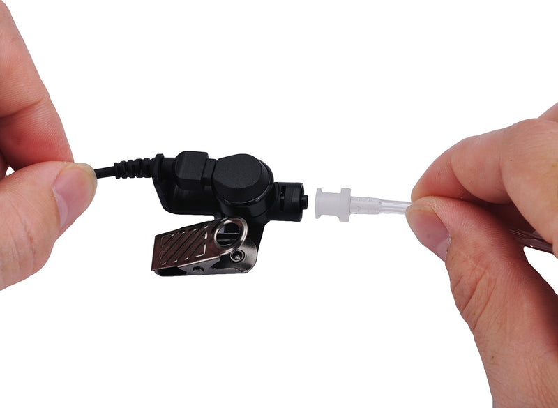 KEYBLU 2Pcs Clear Acoustic Tube Replacement for Two Way Radio Earpiece, Headset (with Connector 2 Pack) WITH CONNECTOR