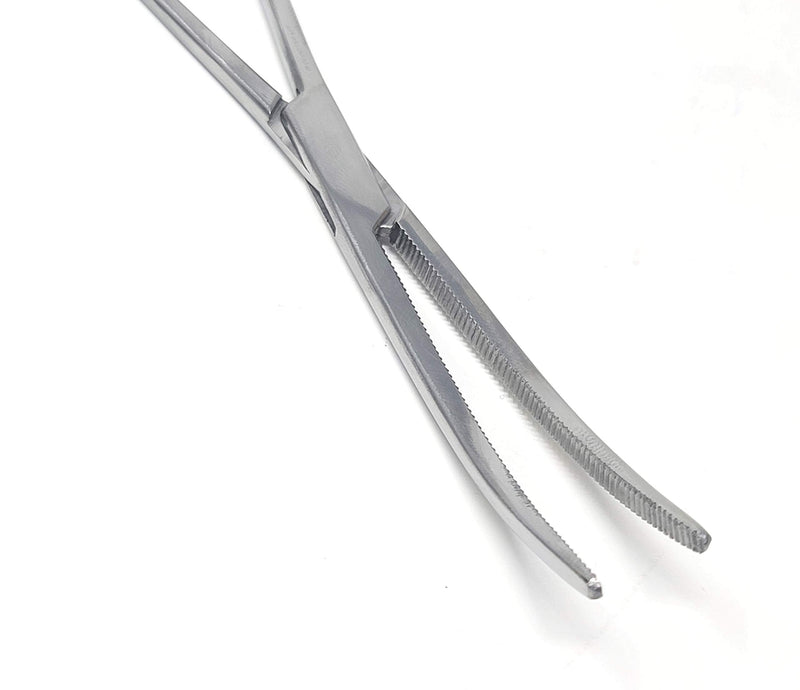 High Precision Locking Curved Hemostat Forceps 10" Pliers with Full Serrated Jaws Ideal for Hobby Tools, Electronics, Fishing and More