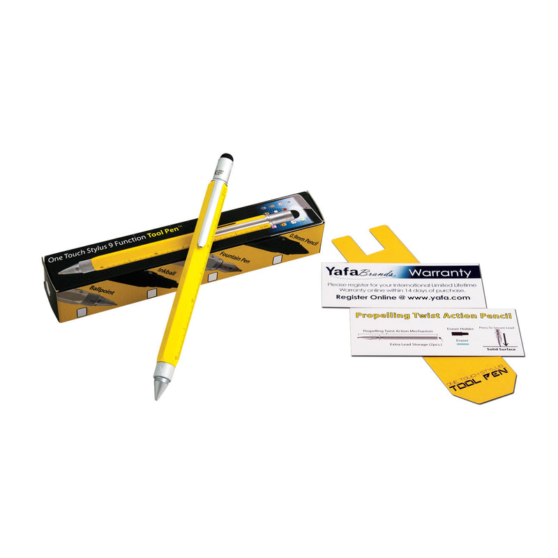 Monteverde USA One Touch Tool Stylus, 0.9mm Pencil, Yellow (MV35242)