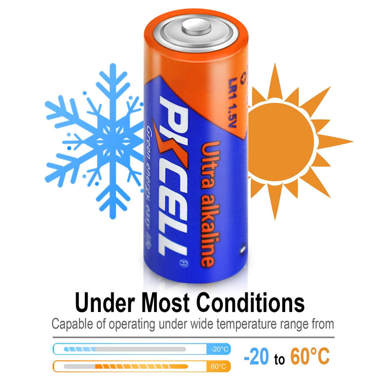 PKCELL N Alkaline Battery1.5V LR1 Long Lasting, All-Purpose N Battery- 4Count