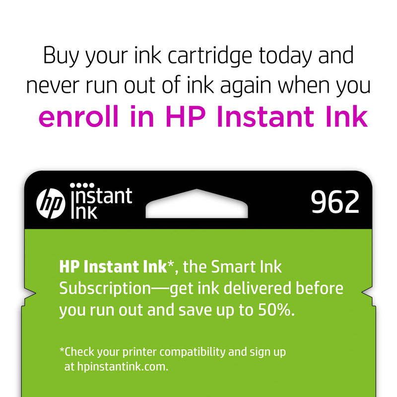 Original HP 962 Cyan, Magenta, Yellow Ink Cartridges (3-pack) | Works with HP OfficeJet 9010 Series, HP OfficeJet Pro 9010, 9020 Series | Eligible for Instant Ink | 3YP00AN