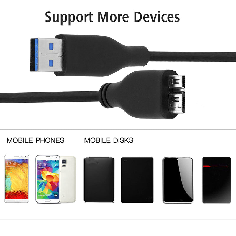 High Speed USB 3.0 Cable A to Micro B for Portable External Hard Drives (SaiTech IT-014)