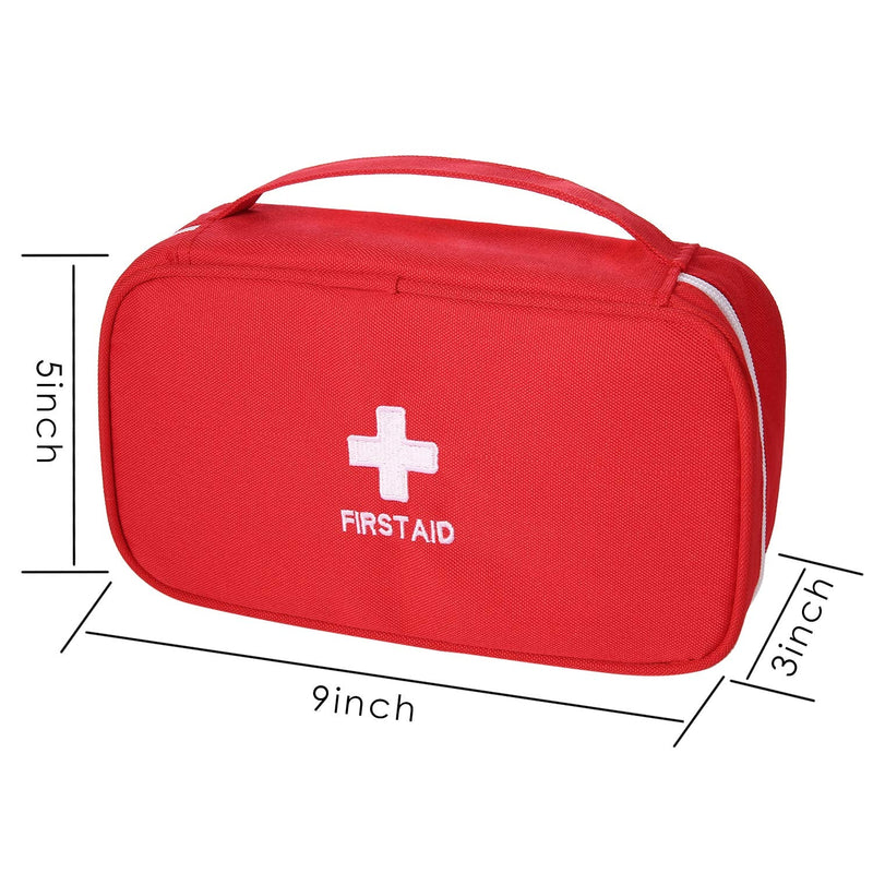 Ellsang First Aid Bag for Home Outdoor Travel Camping, Hiking, Backpacking, Travel, Vehicle(Empty Medical Bag) (Red) … Red