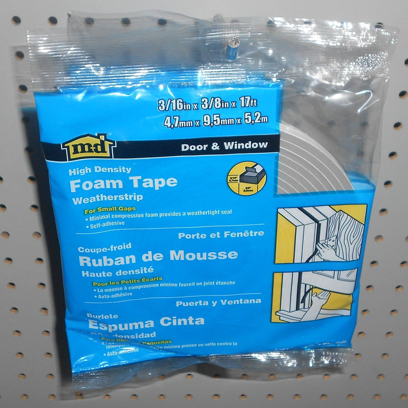 M-D Building Products 2253 High Density Foam Tape, 1 Pack, Gray