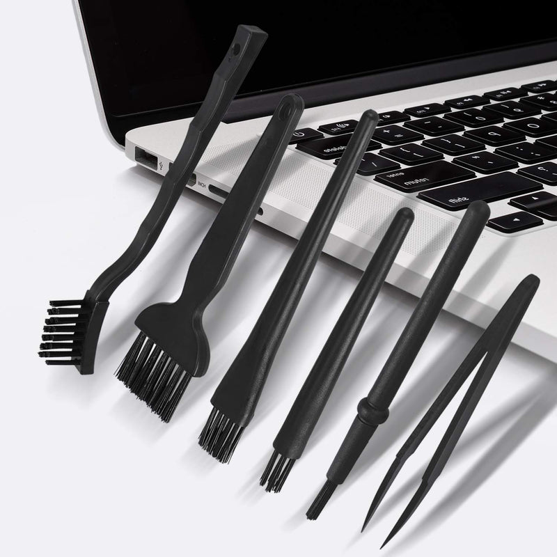 LERMITY 6pcs Portable Cleaning Brushes Set Anti Static Plastic Handle Nylon Keyboard Brushes Cleaning Kit Tool for Computer