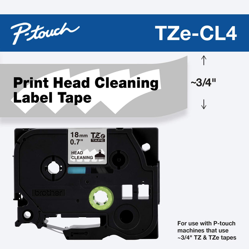 Brother Cleaning Tape 3/4 Inch - Retail Packaging, White (TZeCL4) - Retail Packaging