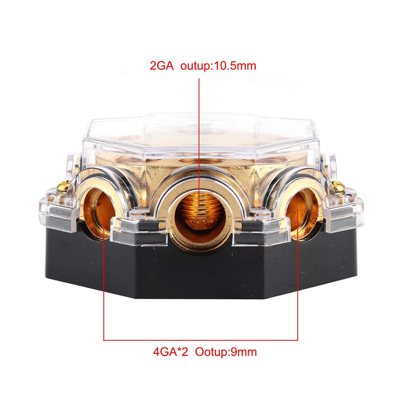 aqxreight - Ground Cable Splitter Block, Power Distribution Block 1 in 5 Ways Out Ground Cable Splitter Distributor for Auto Car Boat