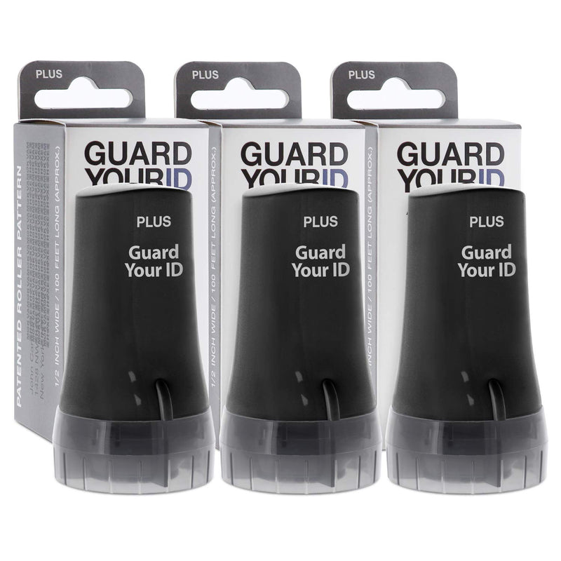 The Original Guard Your ID Advanced 2.0 Rollers Identity for Theft Address Eraser and Security Prevention (Regular 3-Pack, Black) Regular 3-Pack