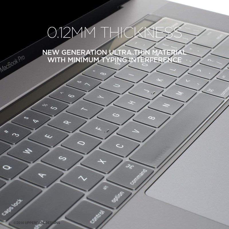 UPPERCASE GhostCover Premium Ultra Thin Keyboard Protector, Compatible with MacBook Pro with Touch Bar 13" and 15" (2016 2017 2018 2019, Apple Model Number A1706, A1707, A1989, A1990, A2159) Standard Packaging