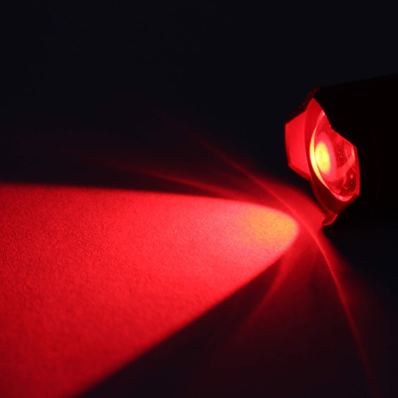 ROUP 2 Pack YP-100 Red Light LED Flashlight, Zoomable, Water Resistant, 3 Light Modes, Adjustable Focus Light for Camping, Hiking, Hunting, Night Vision, Astronomy and Emergency (Red Shell)
