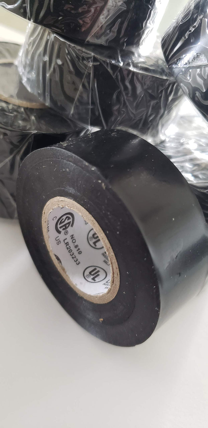 Electrical Tape 3/4" x 30' Pack of 5 ROLL, Black, Non Flame Retardant