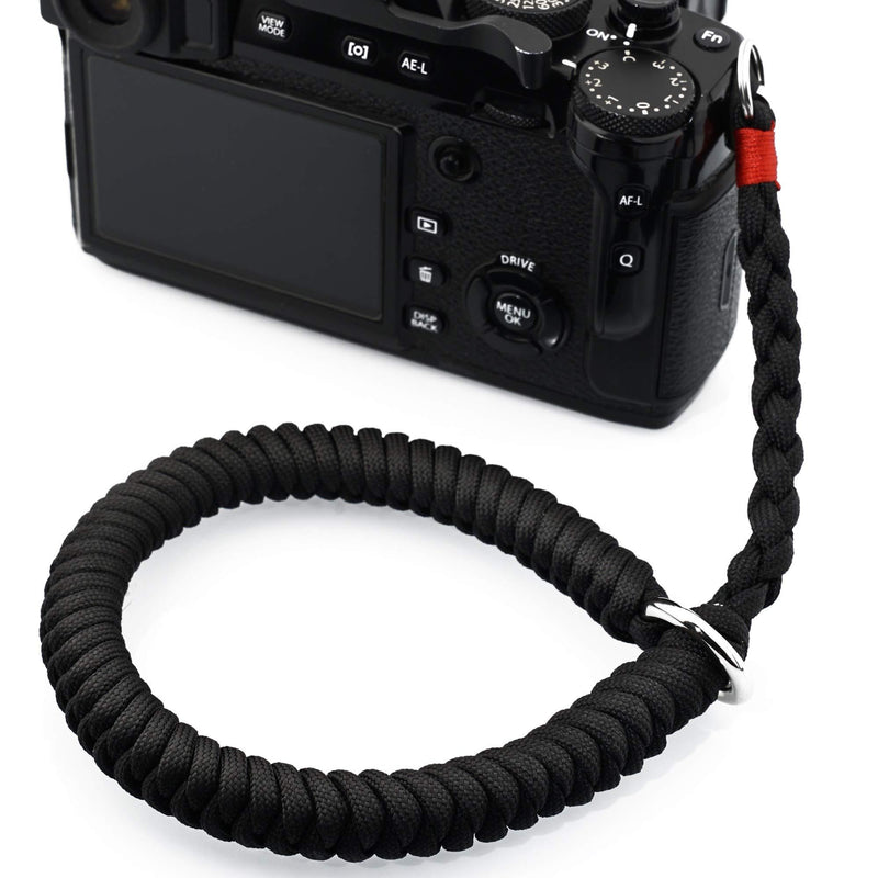 Camera Wrist Strap (Black) Paracord Camera Hand Strap Black
