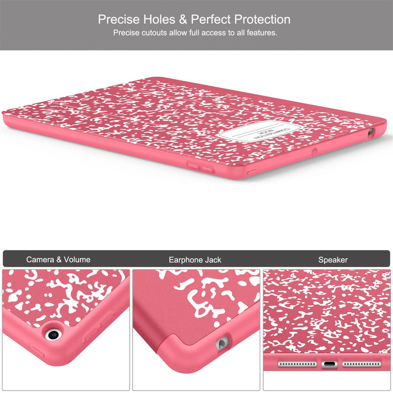 Soke New iPad 10.2 Case with Pencil Holder for iPad 9th Generation 2021/8th Gen 2020/7th Gen 2019-Premium Shockproof Case with Soft TPU Back Cover & Auto Sleep/Wake for iPad 10.2"(Book Watermelon) Book Watermelon