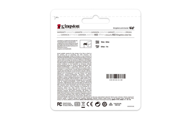 Kingston 64GB microSDXC Canvas Select Plus 100MB/s Read A1 Class 10 UHS-I Memory Card + Adapter (SDCS2/64GB) microSD Card Fast (Up to 100 MB/s) Single