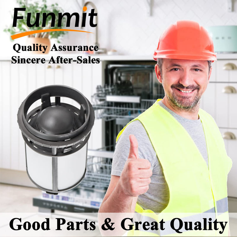 Funmit W10872845 Dishwasher Pump Filter (Upgraded Version) Compatible with Whirlpool Amana Kenmore Kitchen-aid Dishwasher Replaces 8579307 AP6030094 W10056425 W10056426