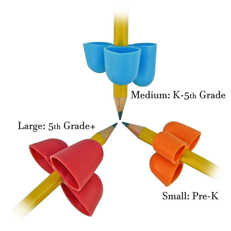 The Pencil Grip Writing Claw, Medium Size Pack, Blue and Red Grips, Set of 36 - TPG-21236