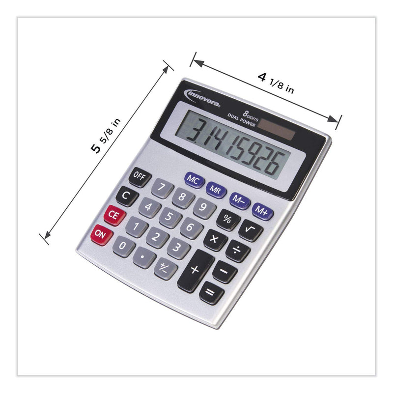 INNOVERA 15927 Portable Minidesk Calculator, 8-Digit LCD