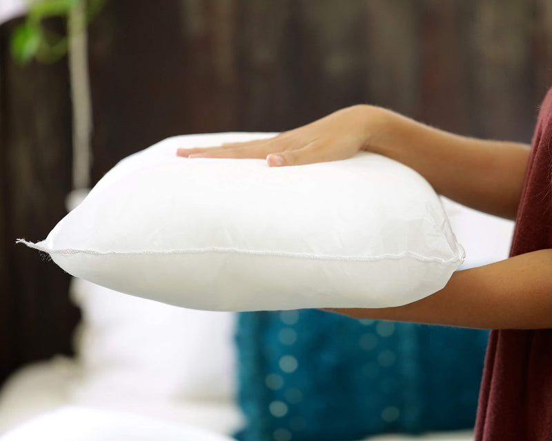 Foamily Premium Hypoallergenic Throw Pillow for Couch or Bed Decorative Insert Square, 12 x 12 - Made in USA 12" x 12"