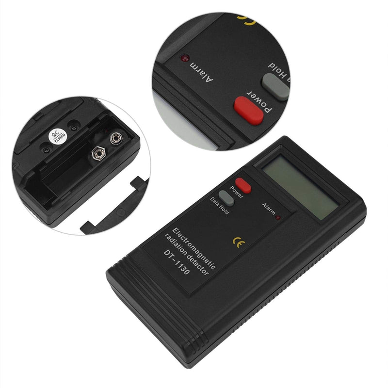 Wendry Electromagnetic Radiation Detector,1 PC Battery Operated LCD Digital Electromagnetic Radiation Detector EMF Meter Tester Hot (Designed to Meet CE,Accurate and Safety to use)