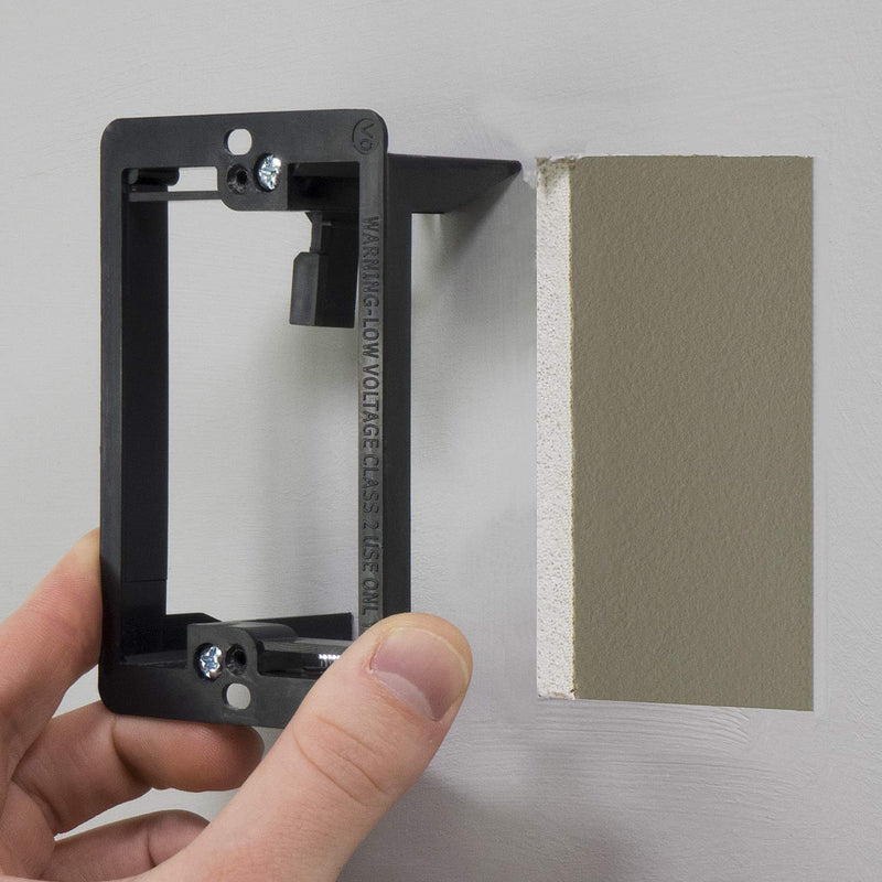 Fosmon (5 Pack) Single Gang Wall Plate, Brush Style Opening Passthrough Cable Plate with Low Voltage Mounting Bracket