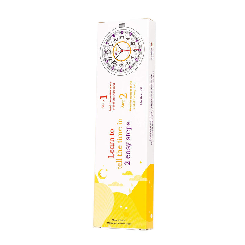 EasyRead Time Teacher Analog Learn The Time Childrens Watch Grey #ERW-RB-24