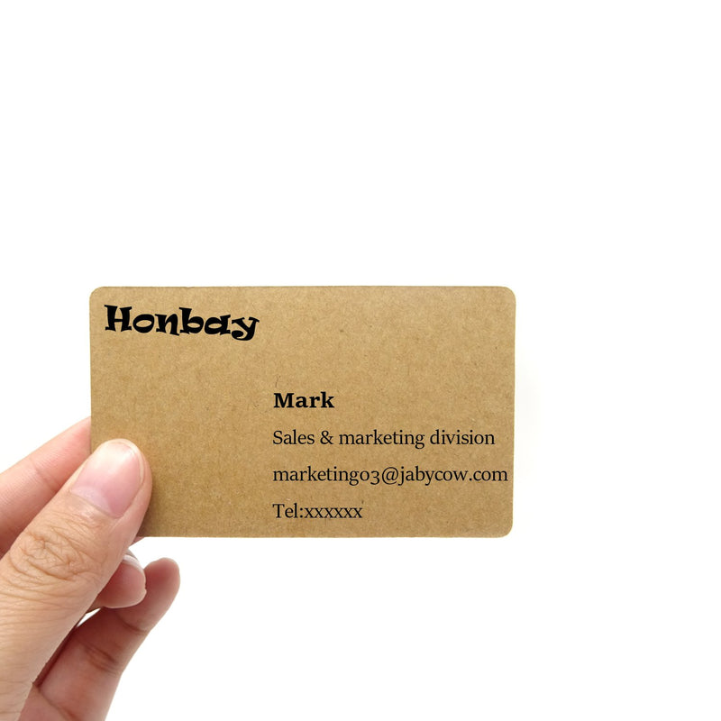 Honbay 100PCS Blank Kraft Paper Message Cards Word Cards Business Cards DIY Gift Cards