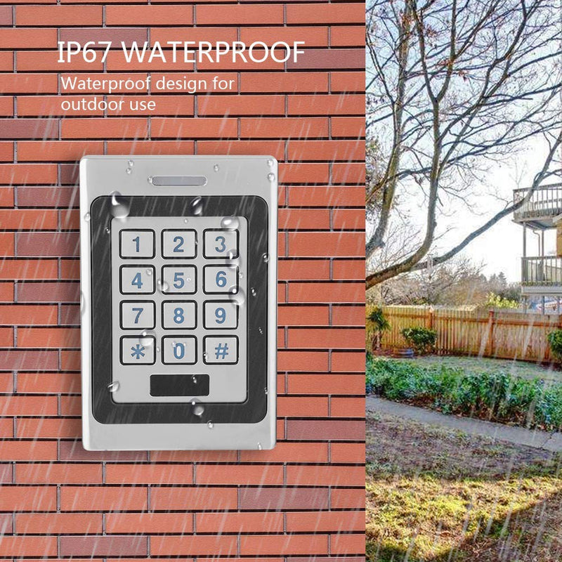 Waterproof IP68 RFID Card Door Access Controller, Keypad Security Door Access Control System, DC 12V Access Controller Support 2000 Users, Intelligent Key Board 3 Way to Open Door