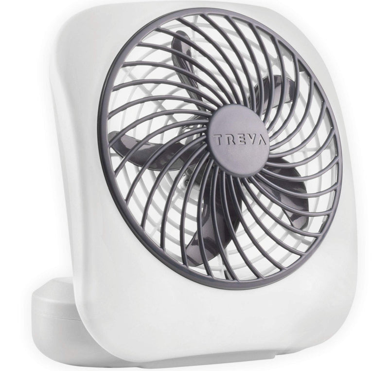 O2COOL 5" Portable Fan Battery Powered, 1 Unit, Grey
