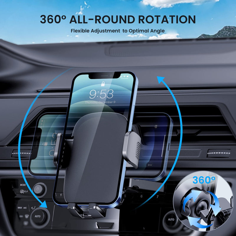 Phone Mount for Car Phone Holder Mount Upgraded Metal CD Slot Phone Holder Car Cell Phone Holder Car Thick Cases Friendly iPhone Holder for Car Phone Mount for CD Player Compatible with All Smartphone Black