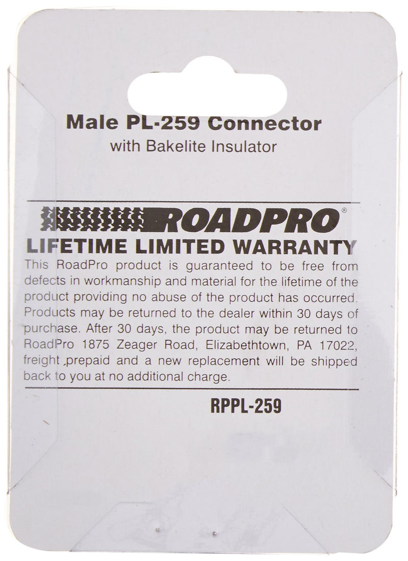 RoadPro RPPL-259 Male PL-259 Coax Cable Connector