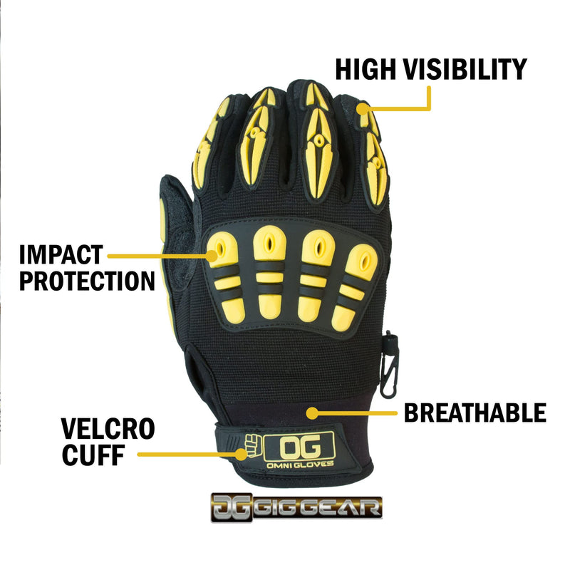 Gig Gear Heavy Duty Safety Gloves with Finger Access - Multipurpose Touchscreen Work Gloves for for Safety XXLarge