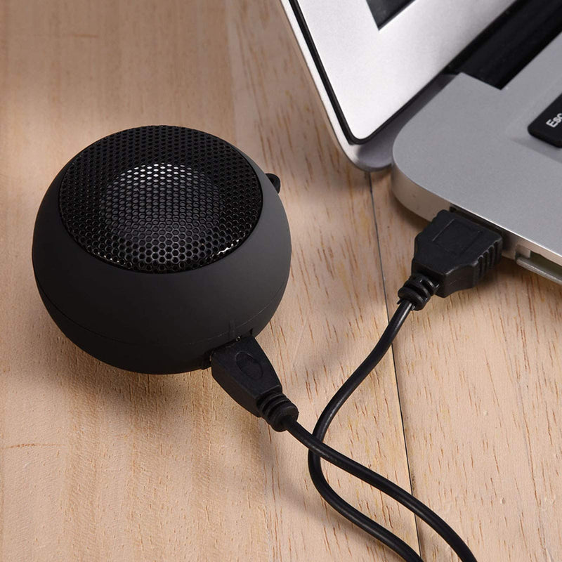 Portable 3.5mm Wired Retractable Speaker, Mini Travel Car Loud Speaker Built‑in USB Charging Battery for Mobile Phone/MP3/PC/Computer