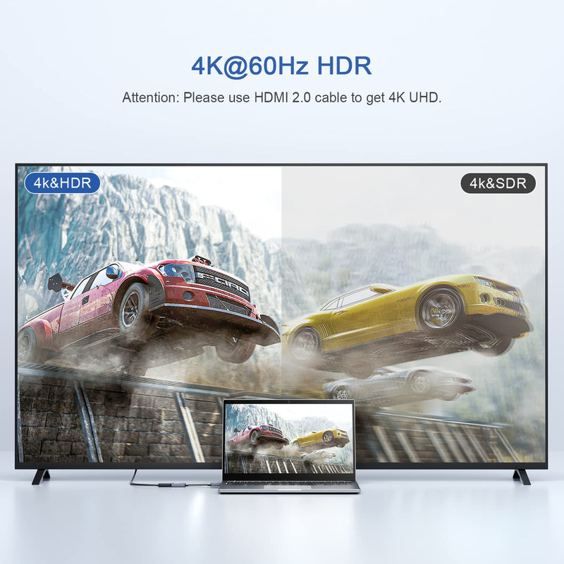 Active DisplayPort to HDMI Adapter, Dockteck 4K 60Hz DP to HDMI Converter, Uni-Directional Male DP 1.4 to HDMI Female for Monitor, HDTV, Projector, Desktop, Laptop(Dell ThinkPad Lenovo GTX etc.)